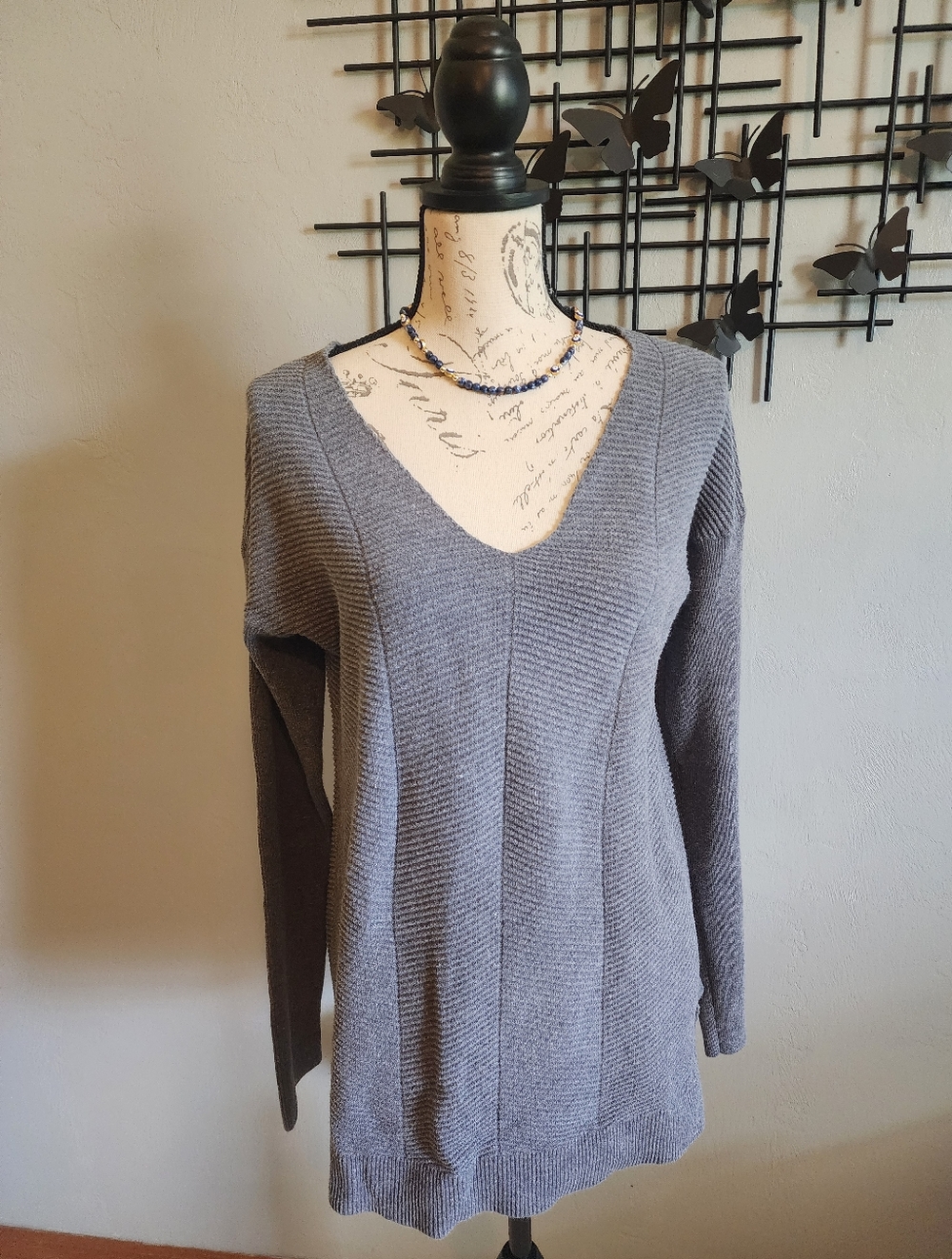 Calvin Klein Gray Textured Sweater